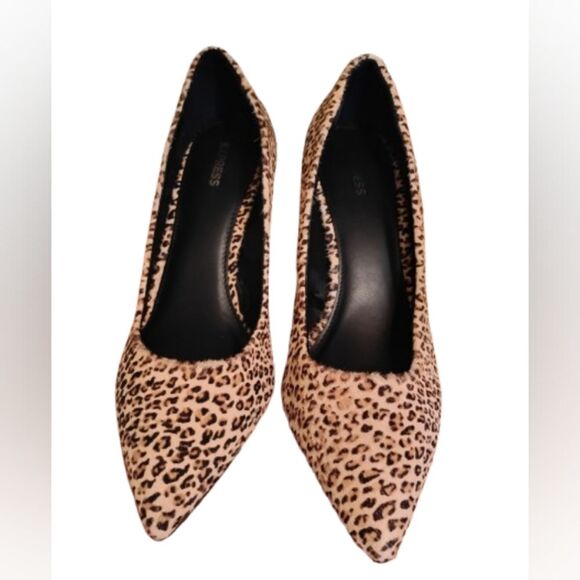 animal print shoes chunky heels pumps leopard print - Picture 2 of 7